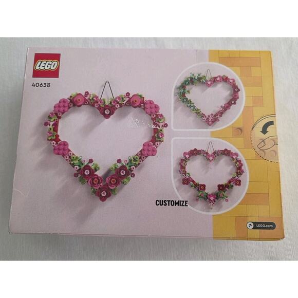 Lego Heart Kit Ornament Building Toy Shaped 40638 Flowers Gift Valentine Day NEW - Picture 2 of 6